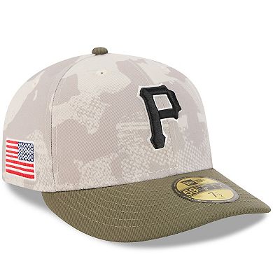 Men's New Era Light Beige/Olive Pittsburgh Pirates 2025 Armed Forces Day 59FIFTY Fitted Hat