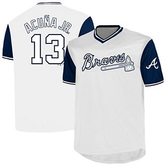 Men's�Profile Ronald Acu̱a Jr. White Atlanta Braves Big & Tall Name & Number Birdeye V-Neck T-Shirt
