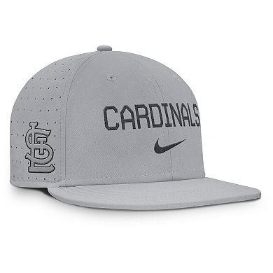 Men's Nike Gray St. Louis Cardinals True Performance Fitted Hat