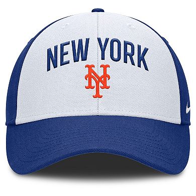 Men's Nike White/Royal New York Mets Club Performance Adjustable Hat
