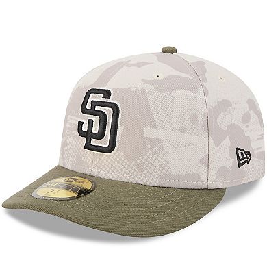 Men's New Era Light Beige/Olive San Diego Padres 2025 Armed Forces Day 59FIFTY Fitted Hat