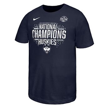 Youth Nike Navy UConn Huskies 2025 NCAA Women's Basketball National Champions Locker Room T-Shirt