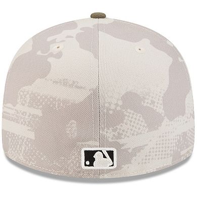 Men's New Era Light Beige/Olive San Francisco Giants 2025 Armed Forces Day 59FIFTY Fitted Hat