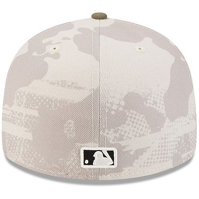 Men's New Era Light Beige/Olive Toronto Blue Jays 2025 Armed Forces Day 59FIFTY Fitted Hat