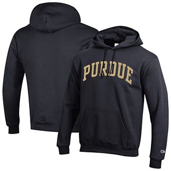 Men's Champion Black Purdue Boilermakers Basic Arch Fleece Pullover Hoodie