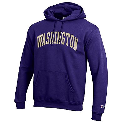 Men's Champion Purple Washington Huskies Basic Arch Fleece Pullover Hoodie