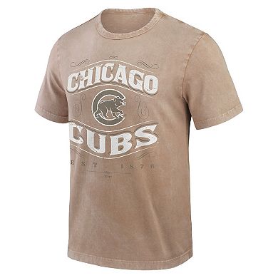 Men's Darius Rucker Collection by Fanatics Tan Chicago Cubs Sun Faded T-Shirt