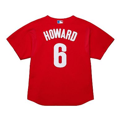 Men's Mitchell & Ness Ryan Howard Red Philadelphia Phillies Cooperstown Collection Batting Practice Jersey