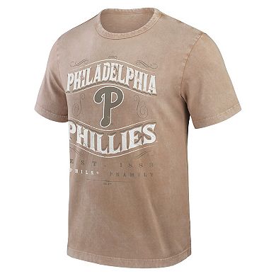 Men's Darius Rucker Collection by Fanatics Tan Philadelphia Phillies Sun Faded T-Shirt