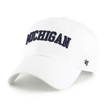 Men's '47 White Michigan Wolverines Clean Up Adjustable Hat