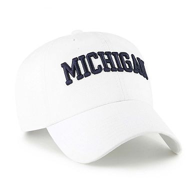 Men's '47 White Michigan Wolverines Clean Up Adjustable Hat