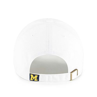 Men's '47 White Michigan Wolverines Clean Up Adjustable Hat