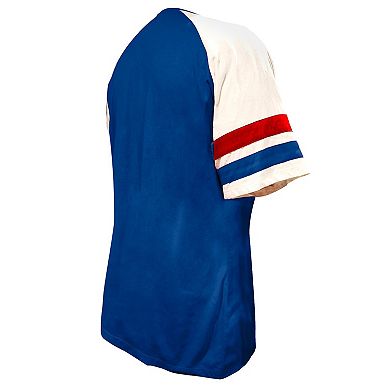 Women's Profile Royal Philadelphia Phillies Arched Notch Neck T-Shirt