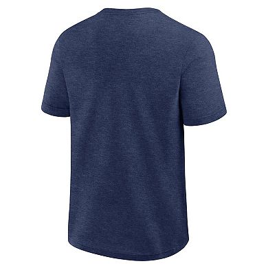Men's Fanatics Heather Navy Milwaukee Brewers Top Notch T-Shirt