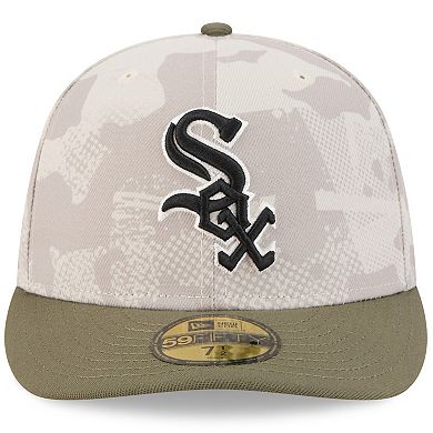 Men's New Era Light Beige/Olive Chicago White Sox 2025 Armed Forces Day 59FIFTY Fitted Hat