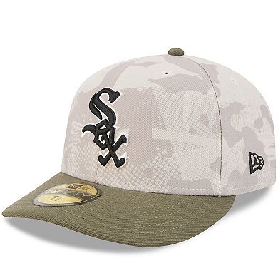 Men's New Era Light Beige/Olive Chicago White Sox 2025 Armed Forces Day 59FIFTY Fitted Hat