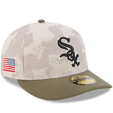 Men's New Era Light Beige/Olive Chicago White Sox 2025 Armed Forces Day 59FIFTY Fitted Hat