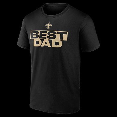 Men's Black New Orleans Saints Best Dad T-Shirt