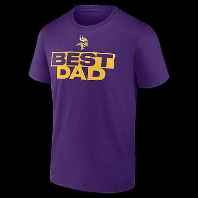 Men's Purple Minnesota Vikings Best Dad T-Shirt