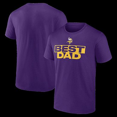 Men's Purple Minnesota Vikings Best Dad T-Shirt