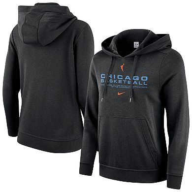 Women's Nike Heather Black Chicago Sky Club City Pullover Hoodie