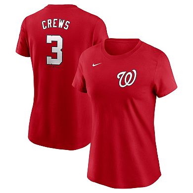 Women's Nike Dylan Crews Red Washington Nationals Fuse Name & Number T-Shirt