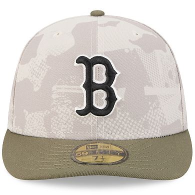 Men's New Era Light Beige/Olive Boston Red Sox 2025 Armed Forces Day 59FIFTY Fitted Hat
