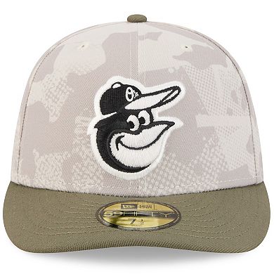Men's New Era Light Beige/Olive Baltimore Orioles 2025 Armed Forces Day 59FIFTY Fitted Hat