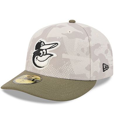Men's New Era Light Beige/Olive Baltimore Orioles 2025 Armed Forces Day 59FIFTY Fitted Hat