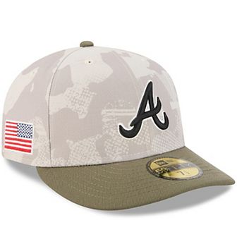 Men's New Era Light Beige/Olive Atlanta Braves 2025 Armed Forces Day 59FIFTY Fitted Hat