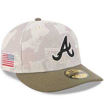 Men's New Era Light Beige/Olive Atlanta Braves 2025 Armed Forces Day 59FIFTY Fitted Hat