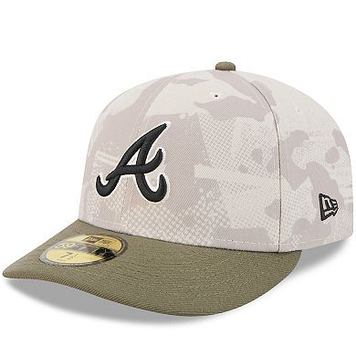 Men's New Era Light Beige/Olive Atlanta Braves 2025 Armed Forces Day 59FIFTY Fitted Hat