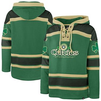 Men's�'47 Kelly Green Boston Celtics McLucky Superior Lace-Up Pullover Hoodie