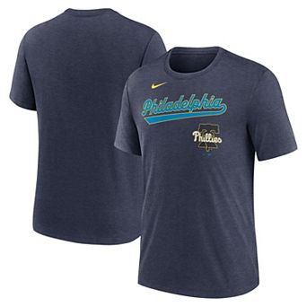 Men's�Nike Heather Navy Philadelphia Phillies 2025 City Connect Performance Tri-Blend T-Shirt