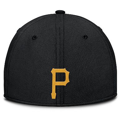Men's Nike Gray/Black Pittsburgh Pirates Rise Swoosh Performance Flex Hat