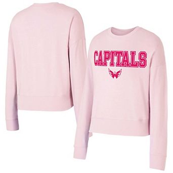 Women's Concepts Sport Pink Washington Capitals Tonal Pullover Sweatshirt