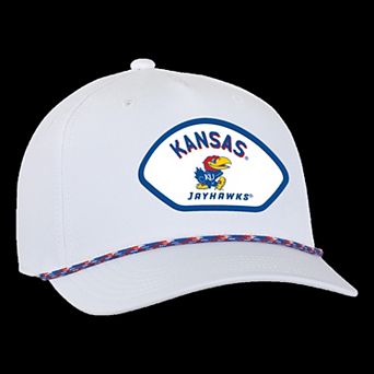 Men's�Ahead White Kansas Jayhawks Alto Rope Adjustable Hat
