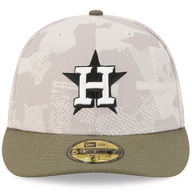 Men's New Era Light Beige/Olive Houston Astros 2025 Armed Forces Day 59FIFTY Fitted Hat