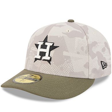 Men's New Era Light Beige/Olive Houston Astros 2025 Armed Forces Day 59FIFTY Fitted Hat