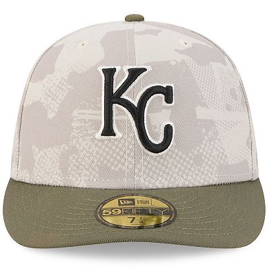 Men's New Era Light Beige/Olive Kansas City Royals 2025 Armed Forces Day 59FIFTY Fitted Hat