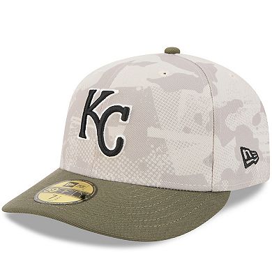 Men's New Era Light Beige/Olive Kansas City Royals 2025 Armed Forces Day 59FIFTY Fitted Hat