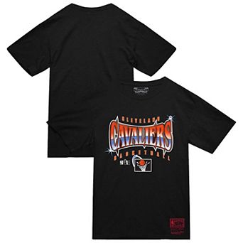 Men's Mitchell & Ness Black Cleveland Cavaliers Worldwide Collection Glow Up T-Shirt