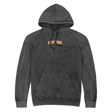 Men's�Stadium Essentials Charcoal New York Knicks Vintage Raglan Pullover Hoodie