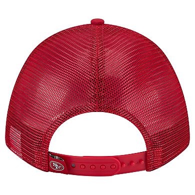 Men's New Era Scarlet San Francisco 49ers Active Minimalist M-Crown A-Frame 9FORTY Adjustable Hat