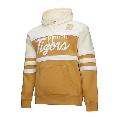 Men's Mitchell & Ness Tan/Cream Detroit Tigers Head Coach Pullover Hoodie