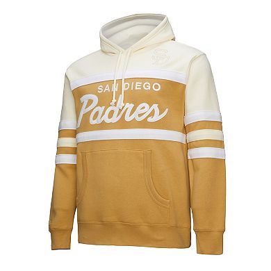 Men's Mitchell & Ness Tan/Cream San Diego Padres Head Coach Pullover Hoodie