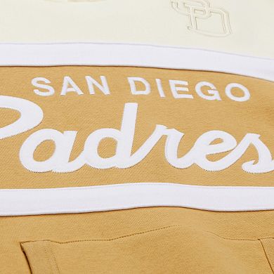 Men's Mitchell & Ness Tan/Cream San Diego Padres Head Coach Pullover Hoodie