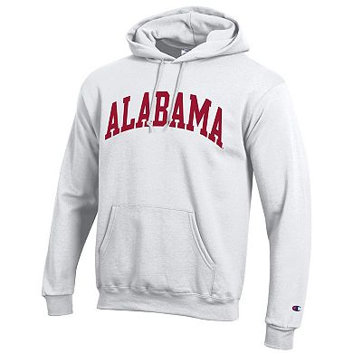 Men's Champion White Alabama Crimson Tide Basic Arch Fleece Pullover Hoodie