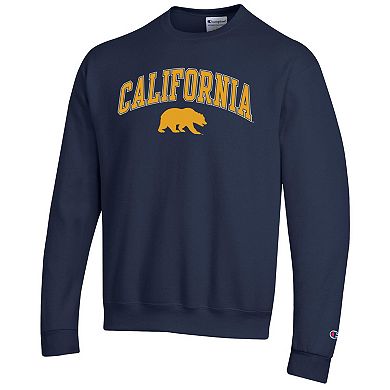 Men's Champion® Navy Cal Bears Arch Over Logo Pullover Sweatshirt