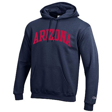 Men's Champion Navy Arizona Wildcats Basic Arch Fleece Pullover Hoodie
